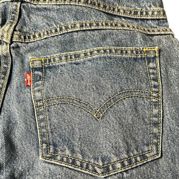 Levi’s Overalls 28W Premium Waterless Bib Jeans Women’s Red Tag Big E Side Zip - Picture 8 of 9
